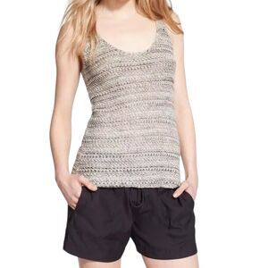 NWT Vince Beige Loose Knit Rustic Boho Casual Women’s Tank Top Size Large
